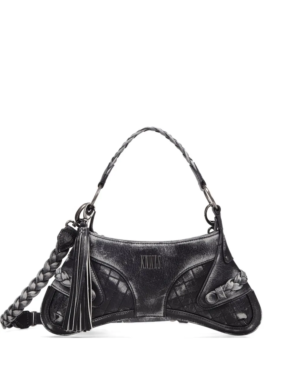 KNWLS rounded strap shoulder bag - Grigio