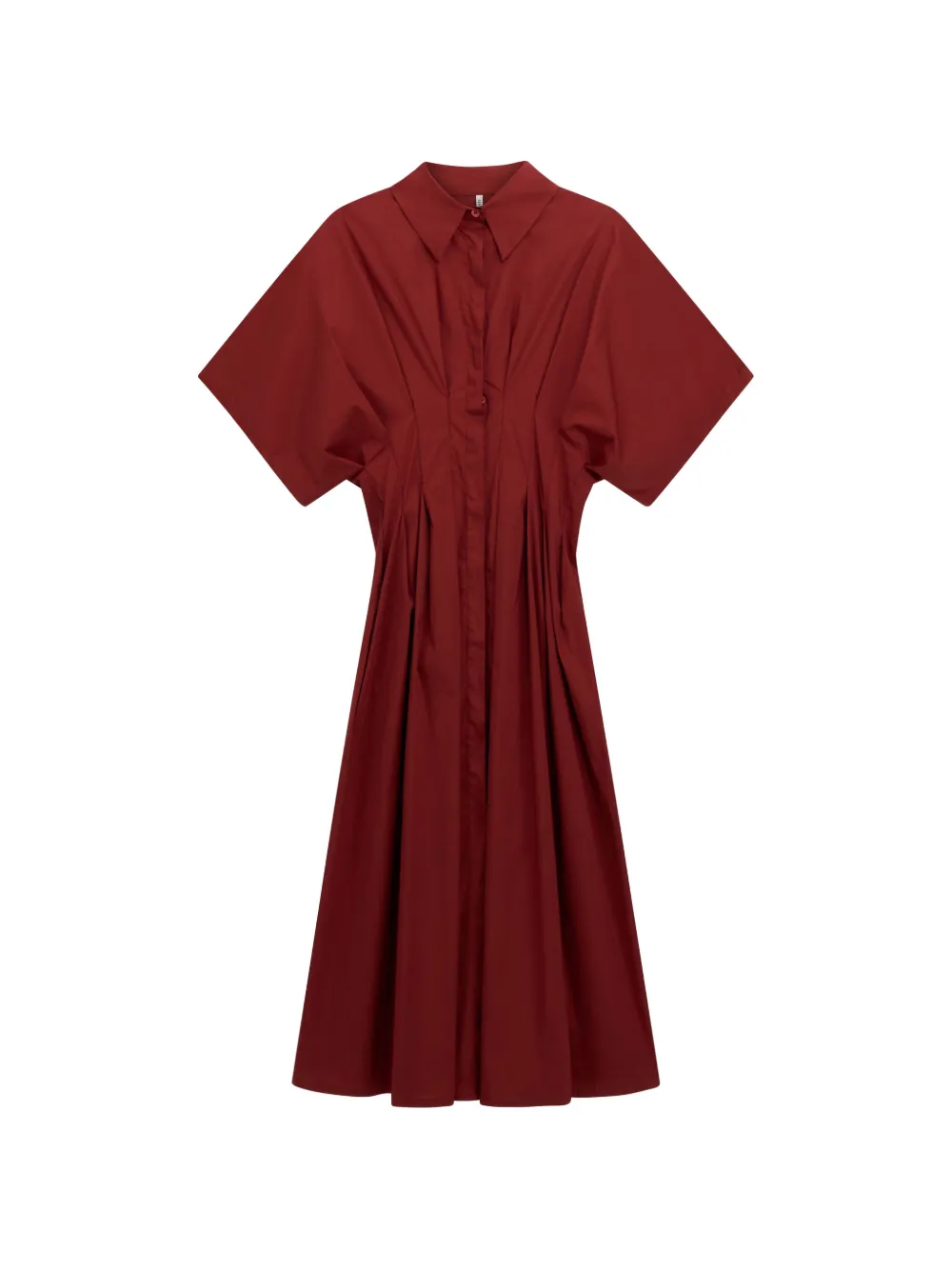 Liviana Conti Therese polo-collar shirt midi dress - Rot
