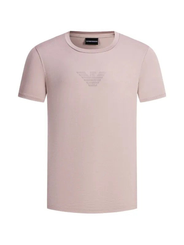 Emporio Armani T-shirt Essential Slim Fit in Pima Cotton Jersey in Pink