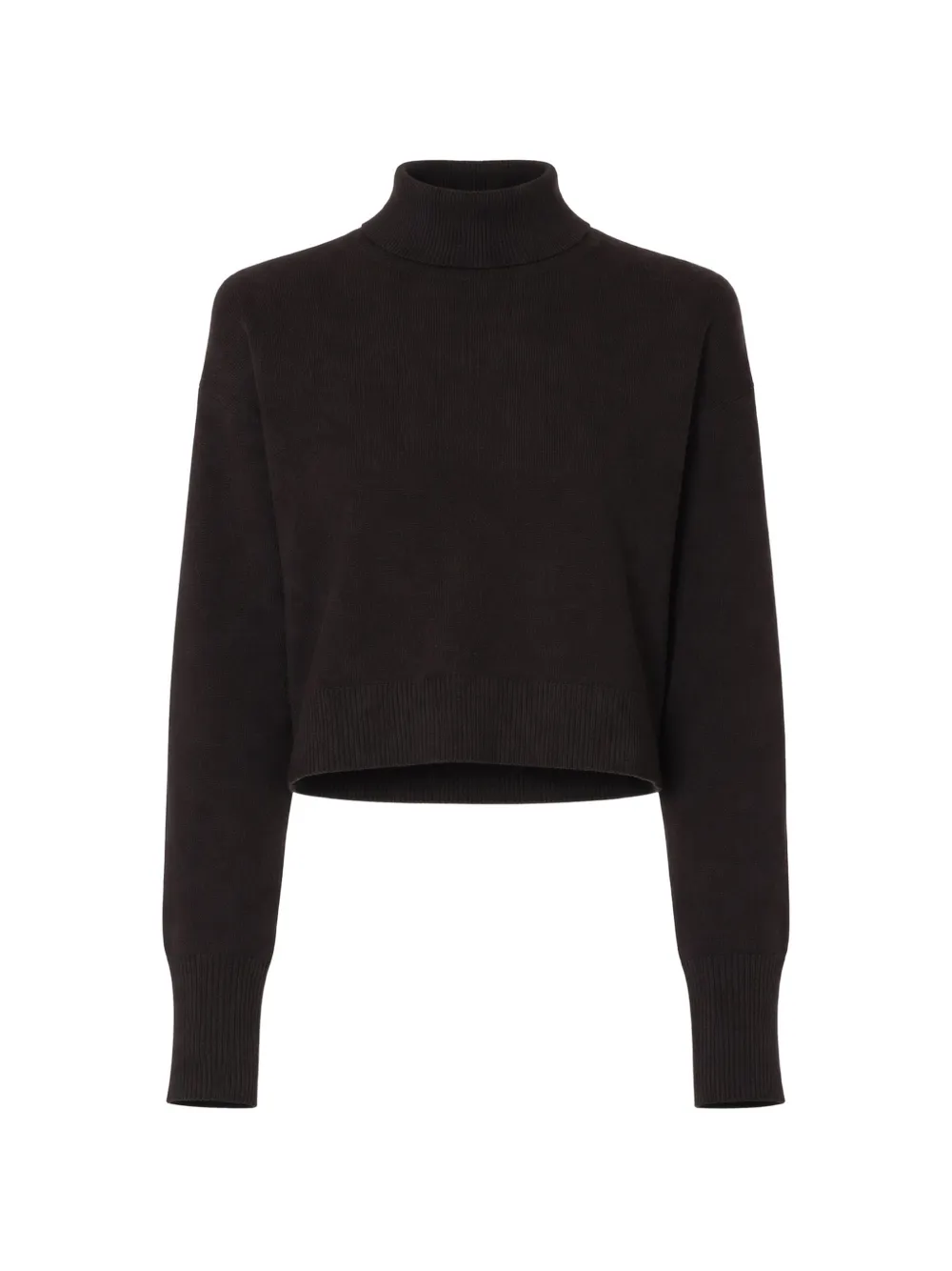 SABLYN turtleneck cropped sweater - Marrone