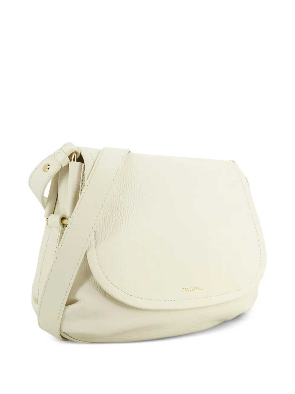Coccinelle Schoudertas met logo Beige