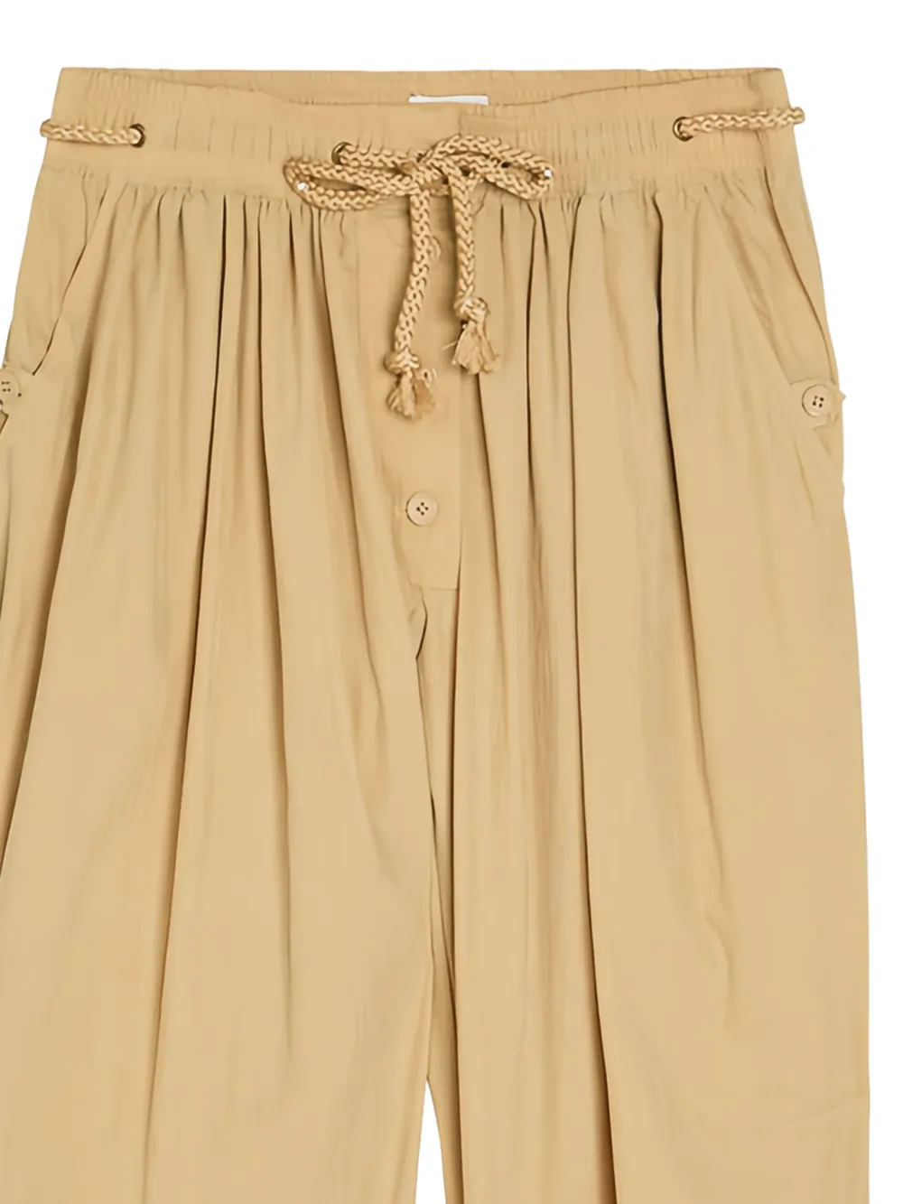 ISABEL MARANT Gevlochten broek met trekkoord Beige