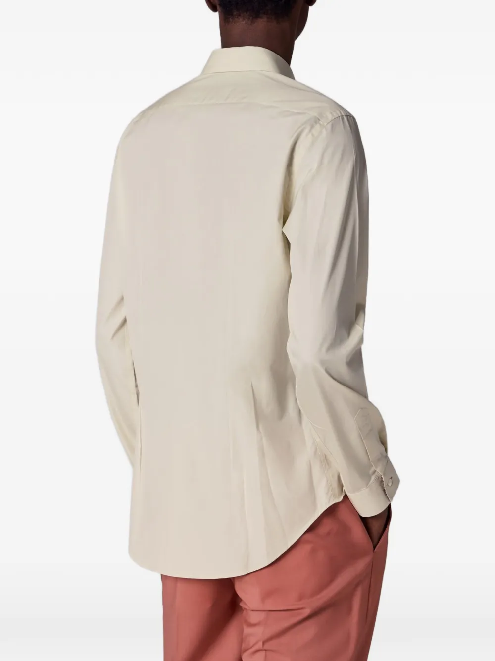 Paul Smith Overhemd met gestreepte manchetten Beige