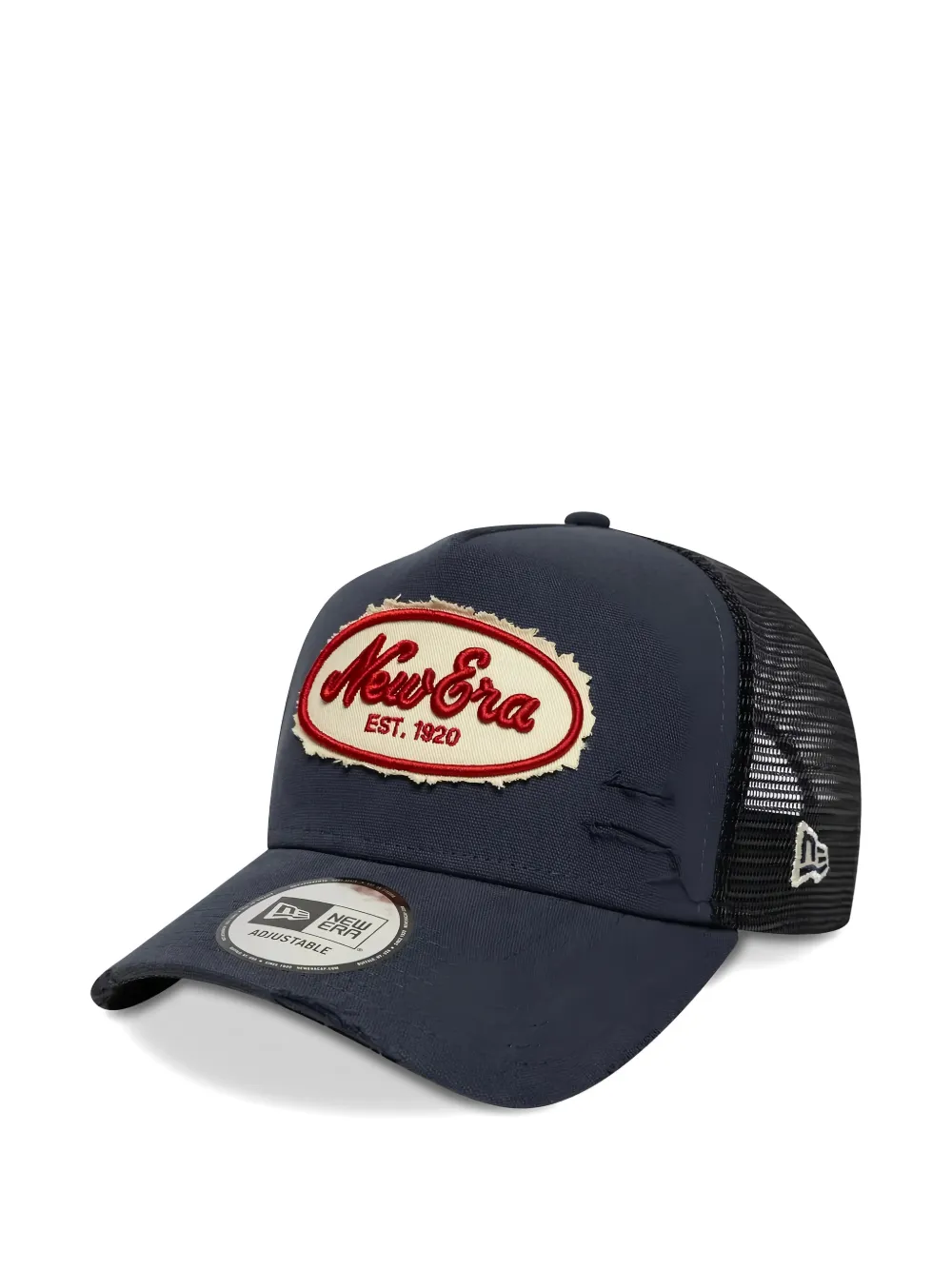 NEW ERA CAP 9FORTY Af logo-patch distressed baseball cap - Blu