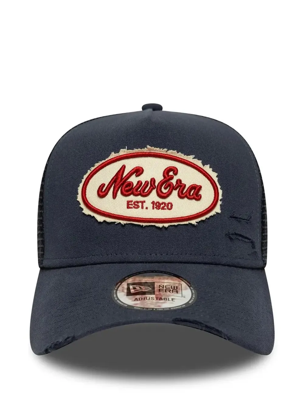 NEW ERA CAP 9FORTY Af logo-patch distressed baseball cap - Blu