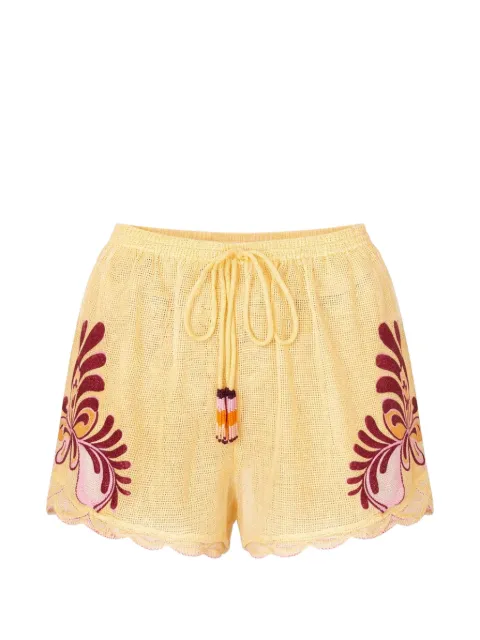 FARM Rio shorts festoneados con estampado floral