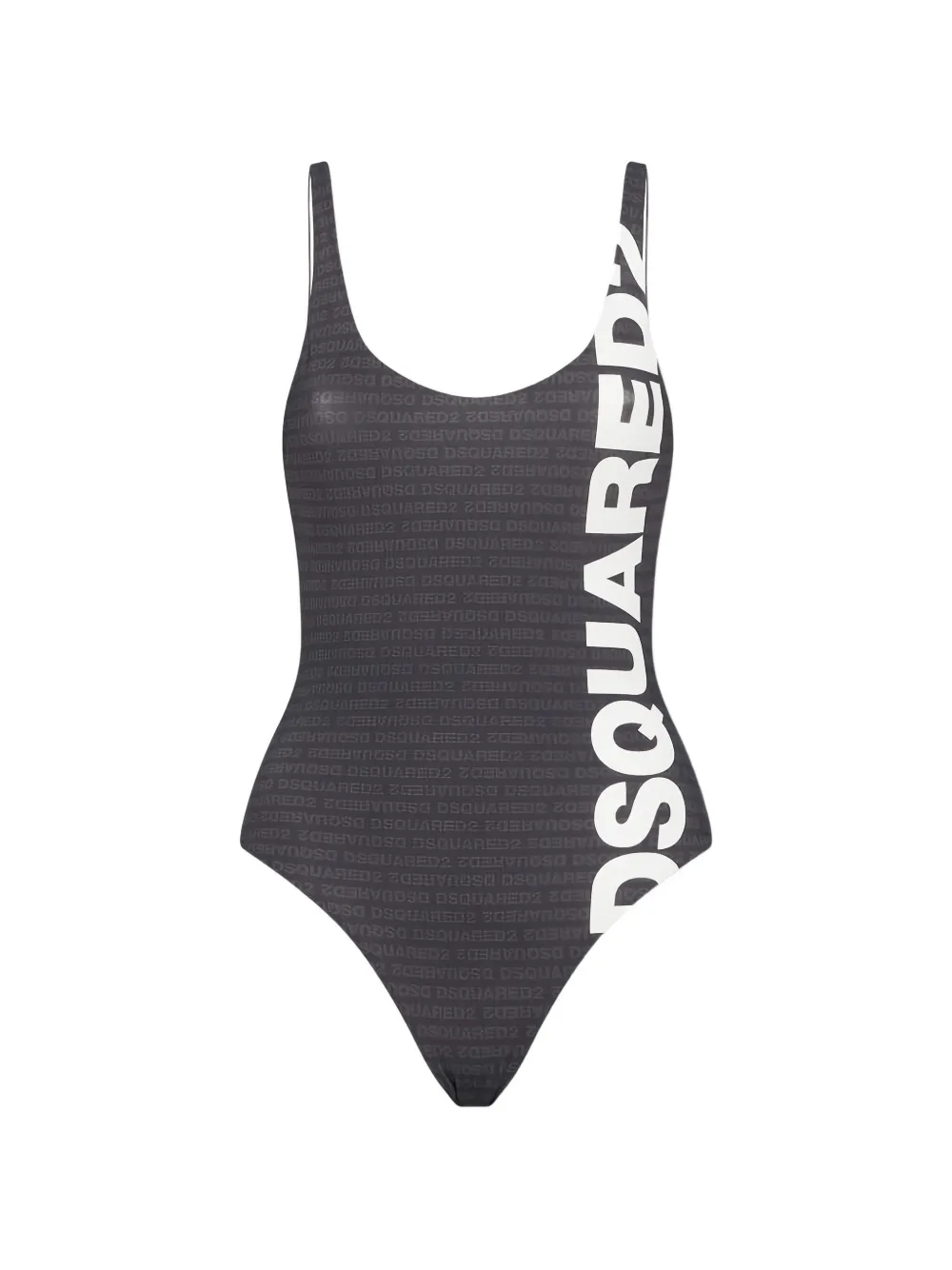 DSQUARED2 logo-print one-piece swimsuit - Grigio