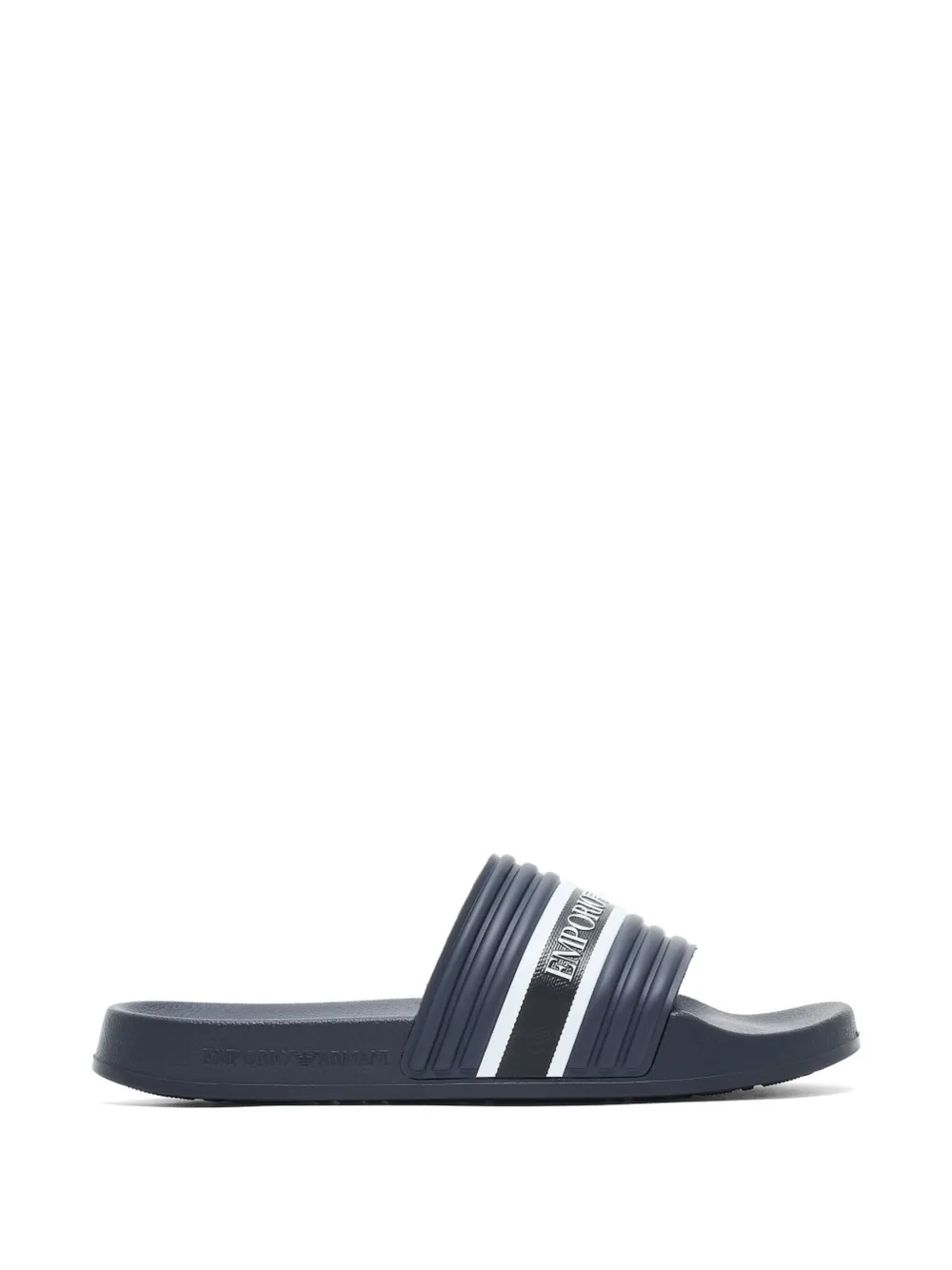 Emporio Armani striped slides - Blau