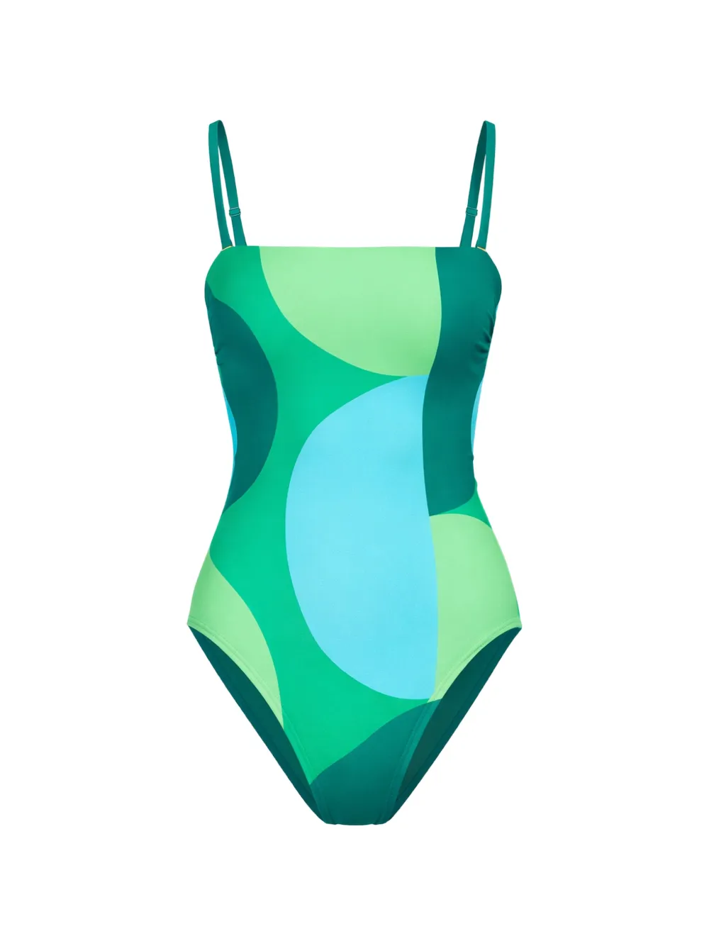 Seafolly patterned bandeau swimsuit - Verde
