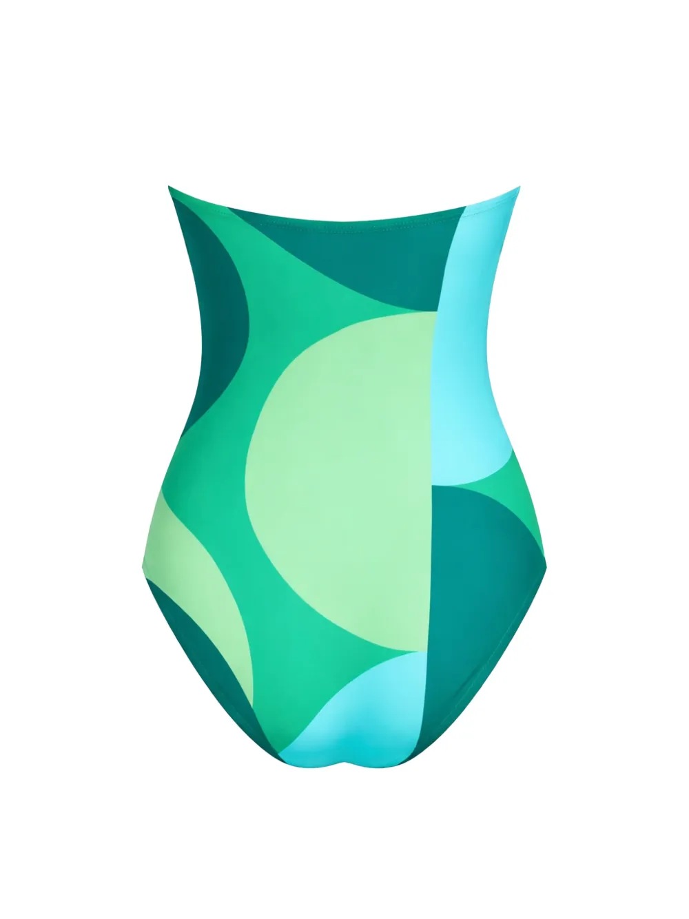  Seafolly Patterned Bandeau Swimsuit - Green 