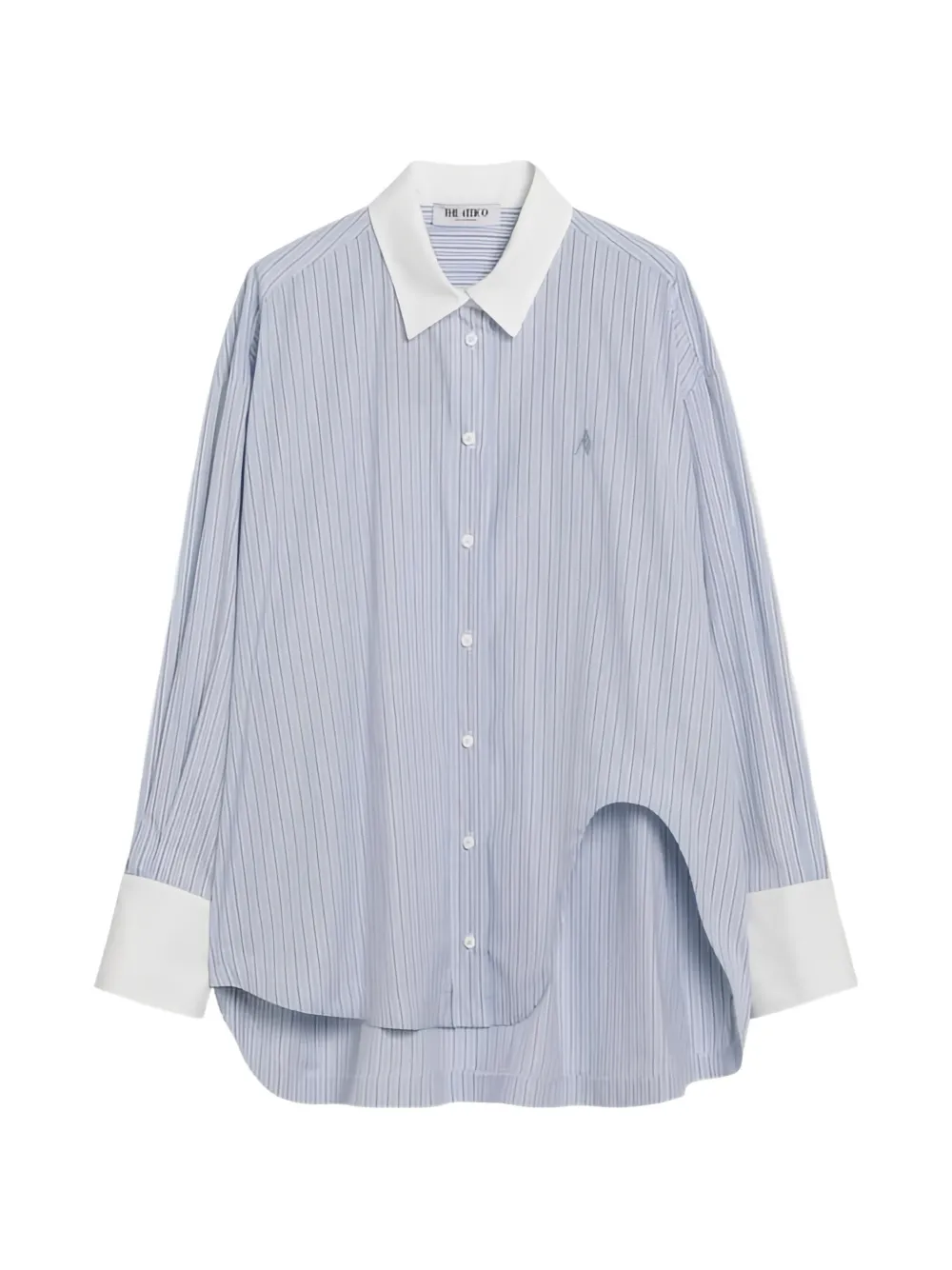 The Attico striped collar shirt - Blu