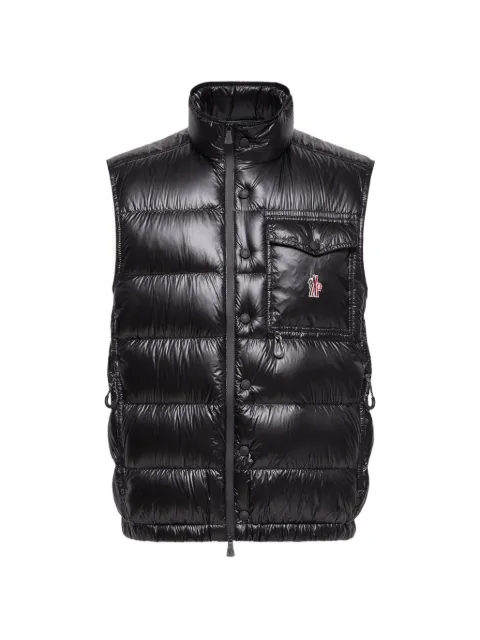 Moncler chaleco capitonado con parche del logo