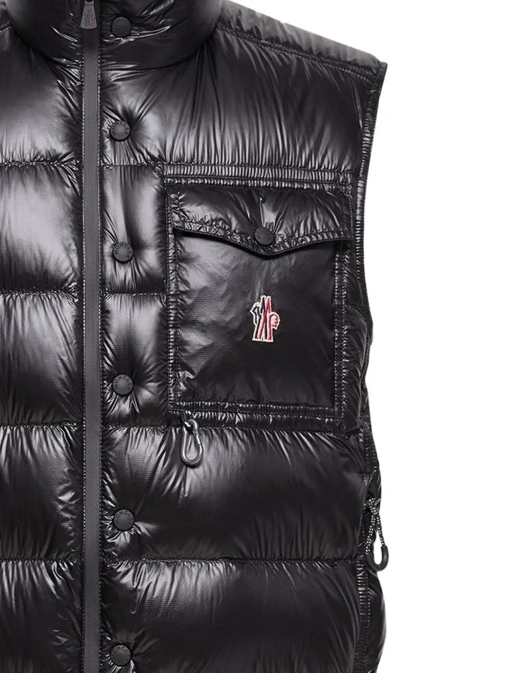  Moncler Logo-patch Padded Vest - Black 