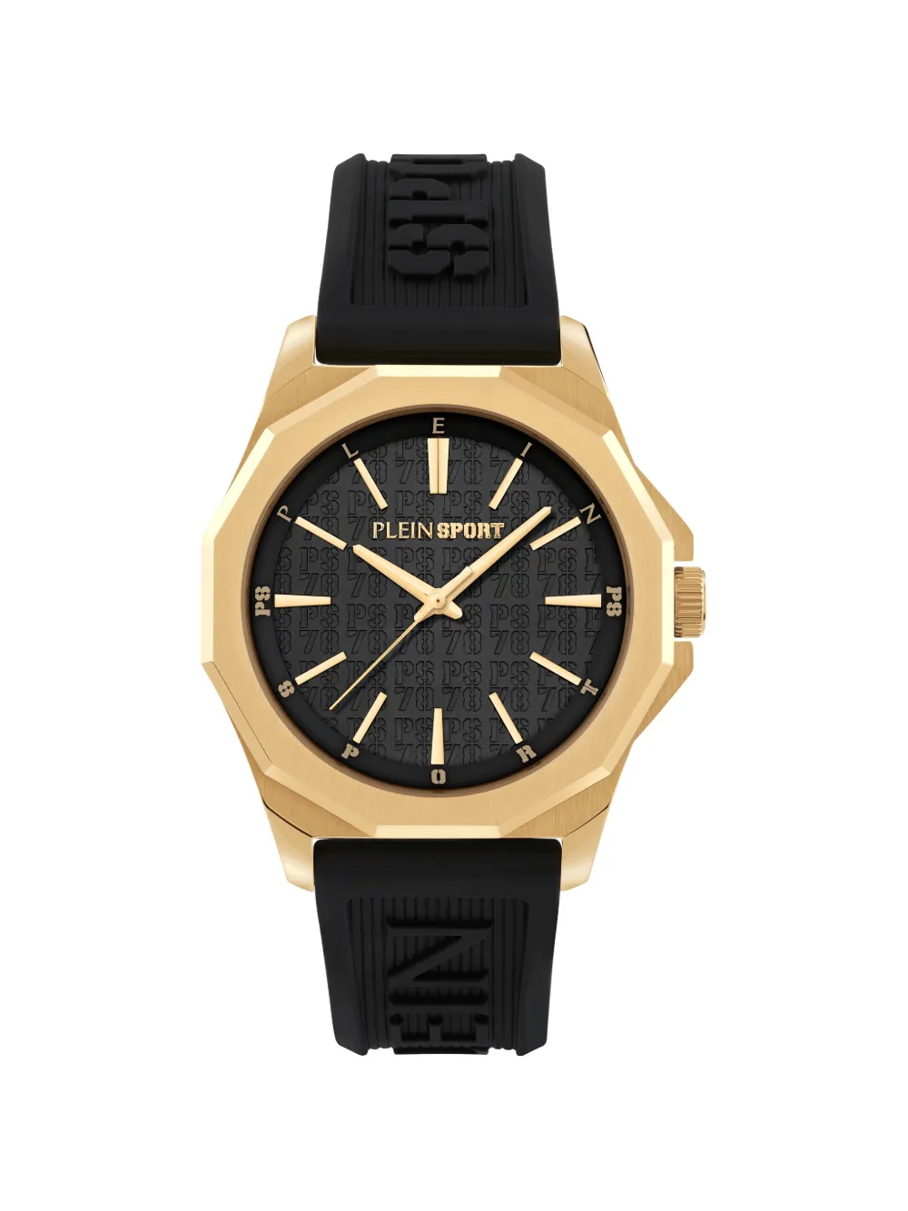 Plein Sport black onyx silicone 42mm watch - Nero