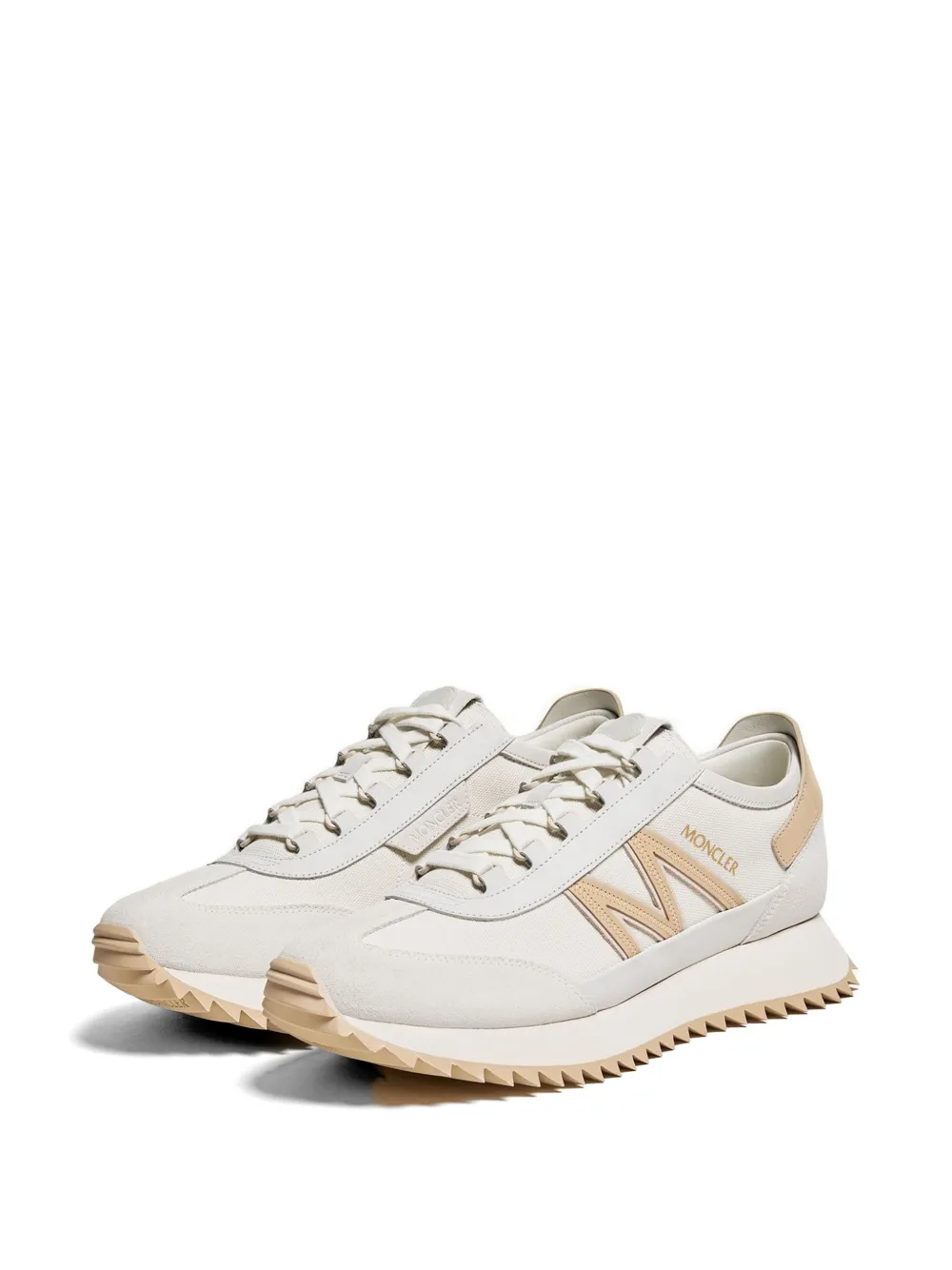 Moncler Pacey2 sneakers met geborduurd logo Beige