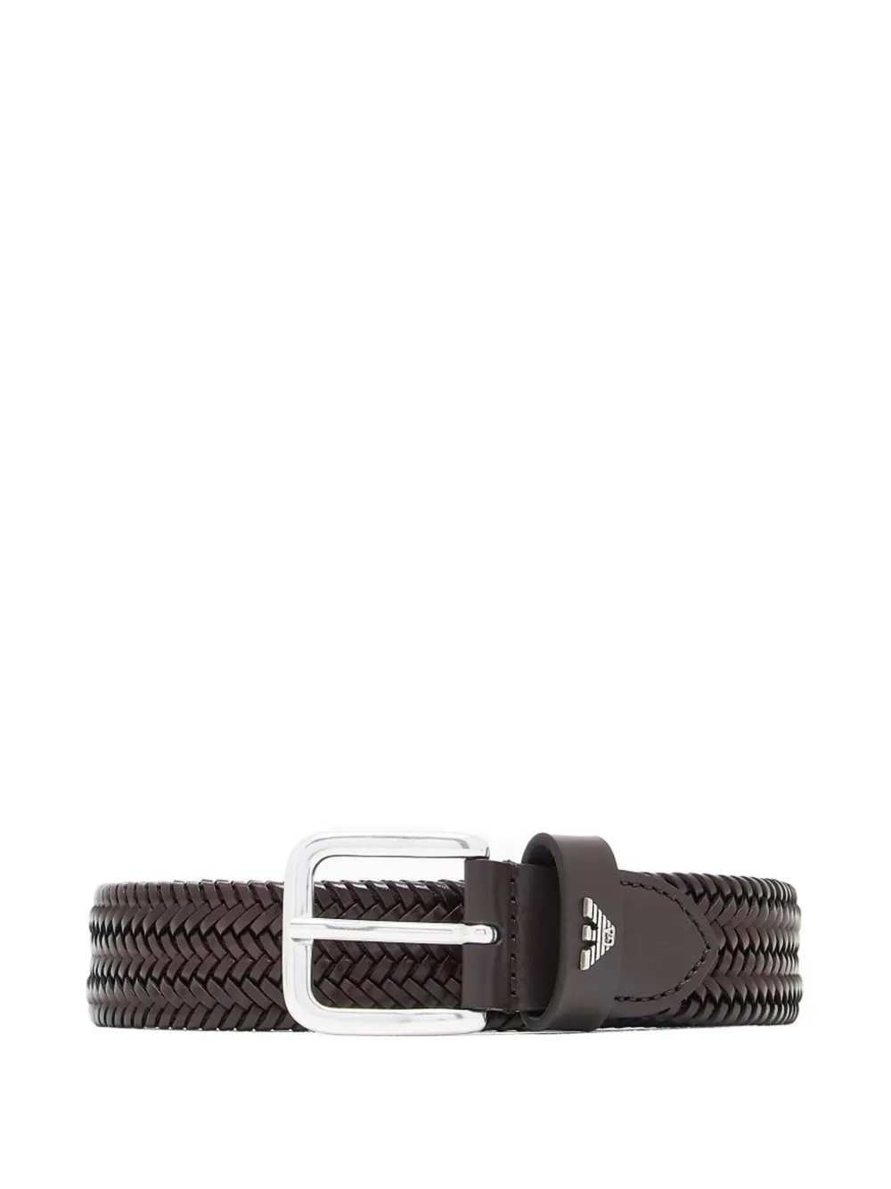 Emporio Armani woven belt - Marrone