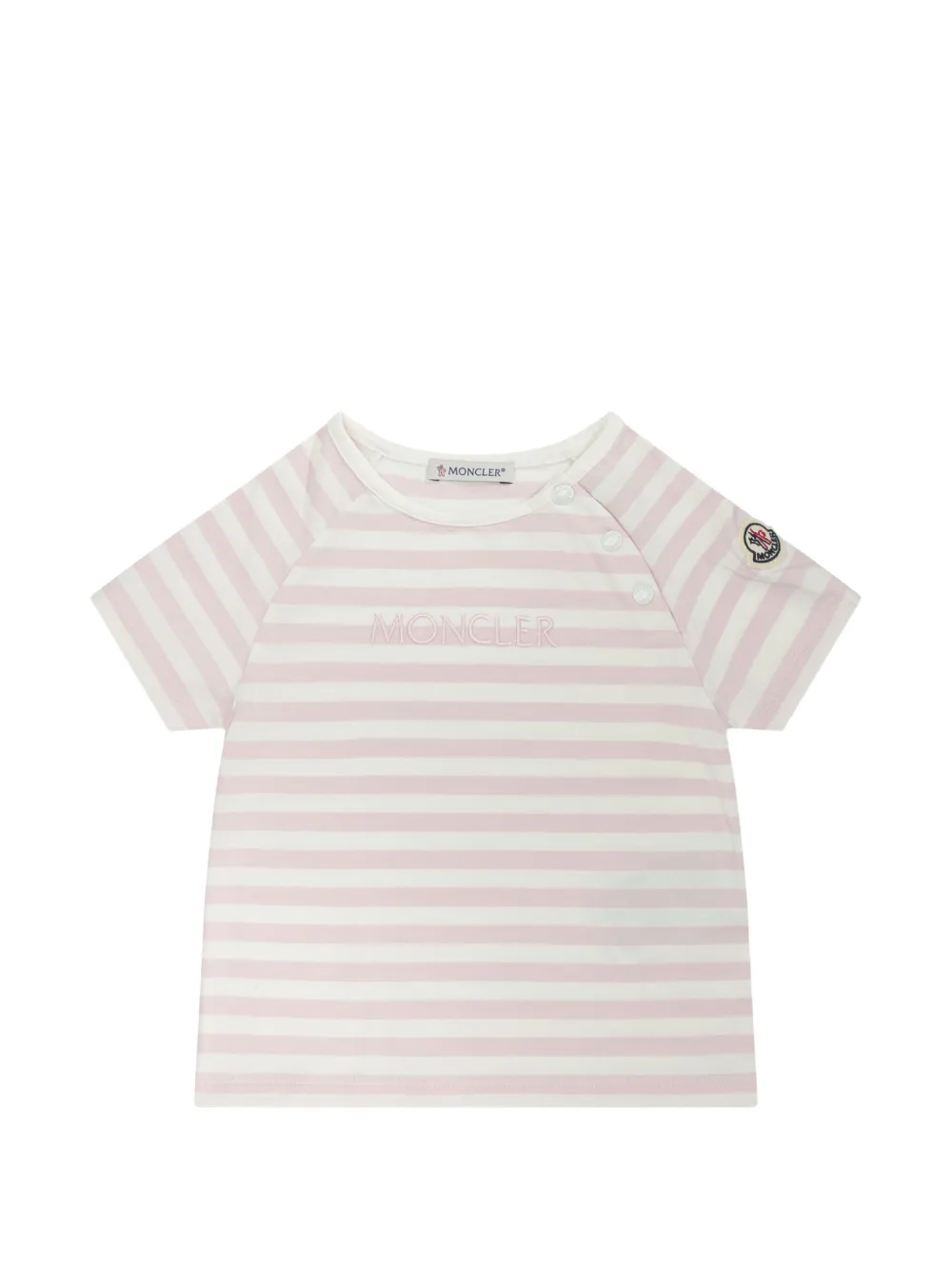 Moncler Enfant Gestreept T-shirt Wit