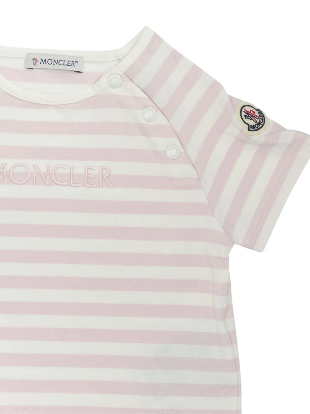 Moncler Enfant Gestreept T-shirt Wit