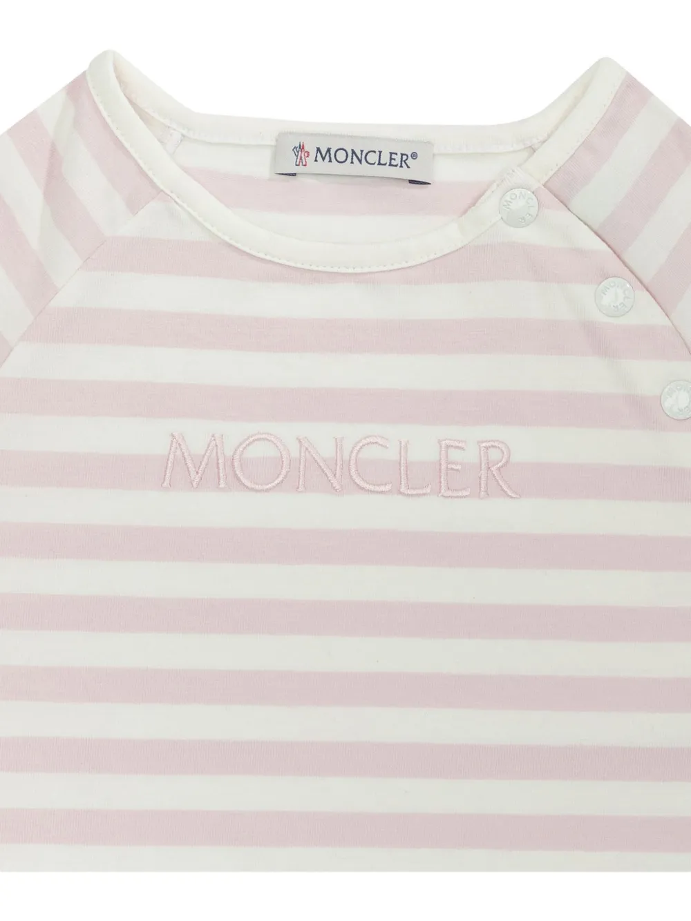 Moncler Enfant Gestreept T-shirt Wit