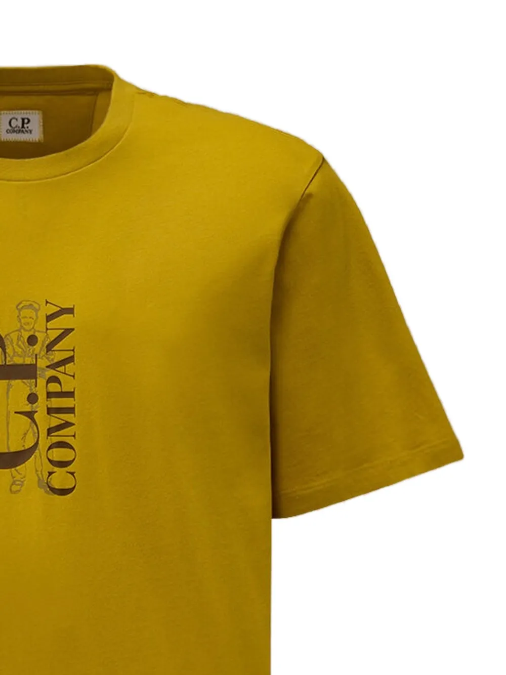 C.P. Company T-shirt met logoprint Geel