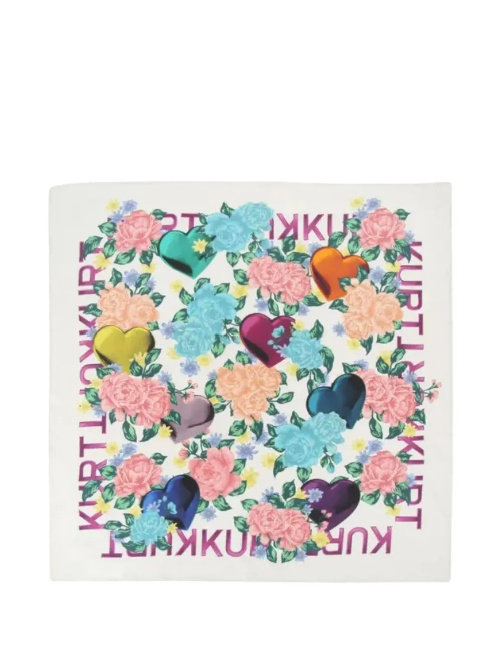 Kurt Geiger London Foulard a fiori - Toni neutri