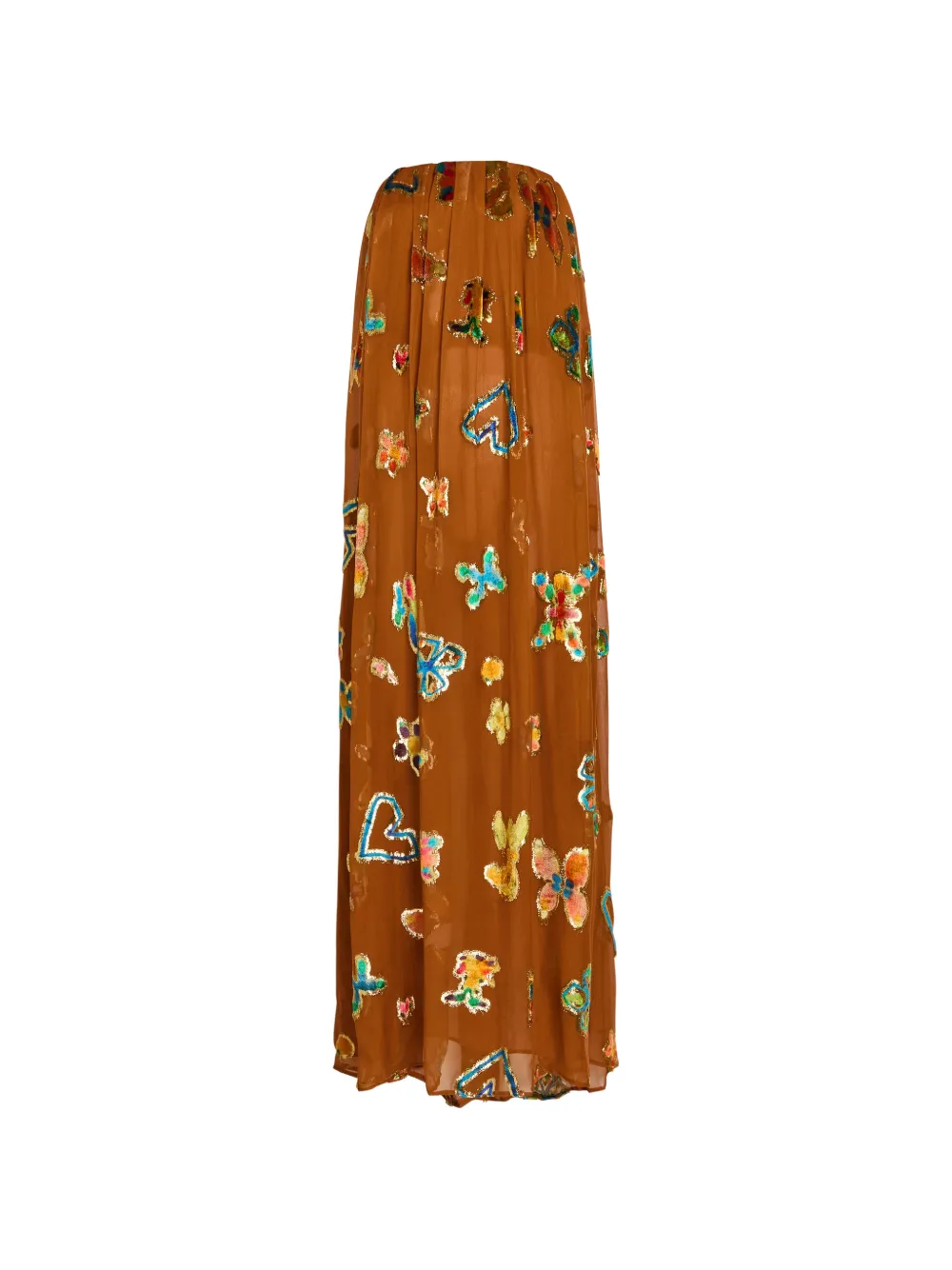 ALEMAIS floral-print maxi dress - Marrone