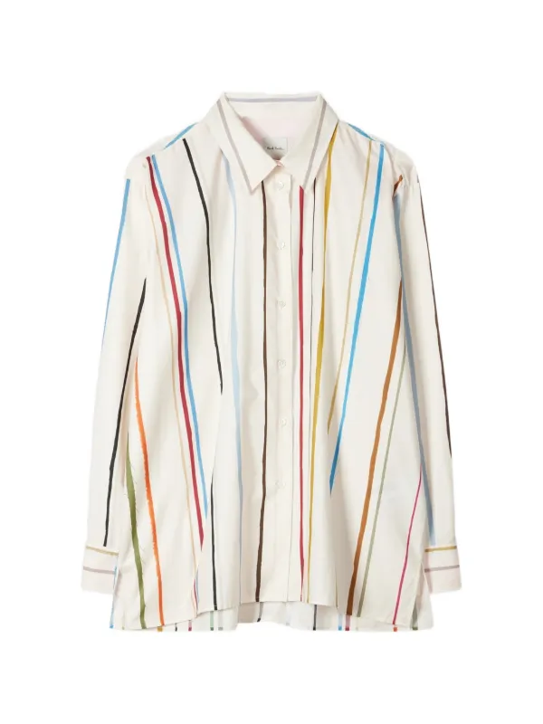 Paul Smith Painted Stripe' Shirt in Neutrals