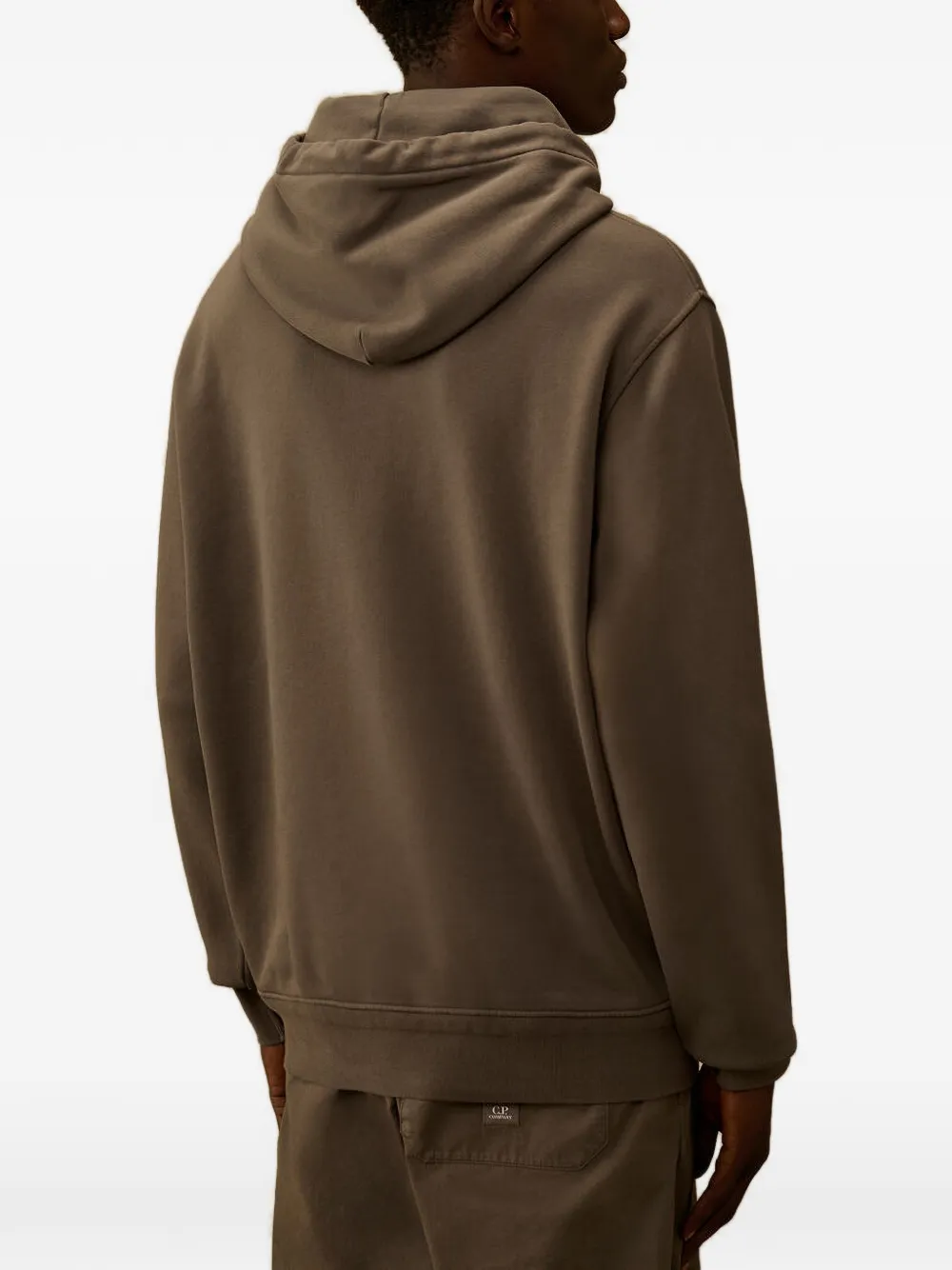 C.P. Company Fleece sweater met capuchon Bruin