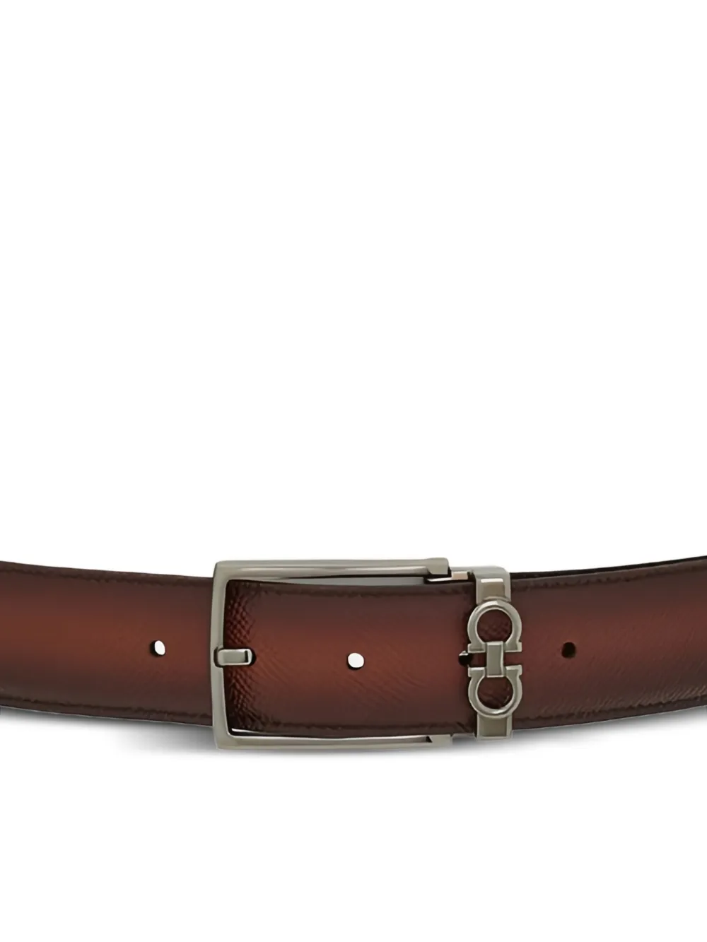  Ferragamo Reversible Buckle Belt - Brown 