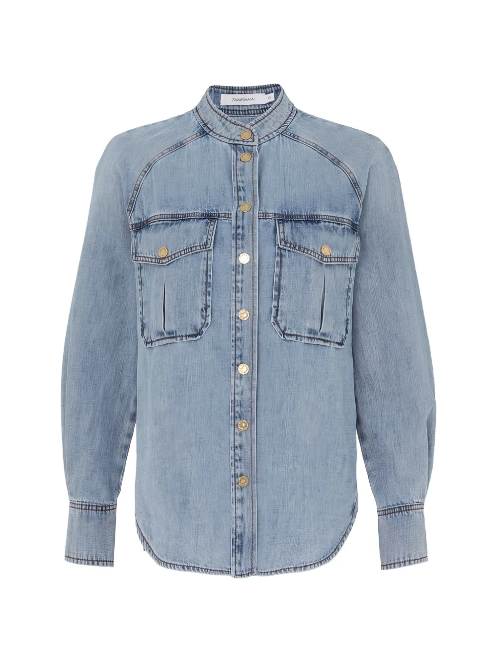 ZIMMERMANN long-sleeves denim shirt - Blu