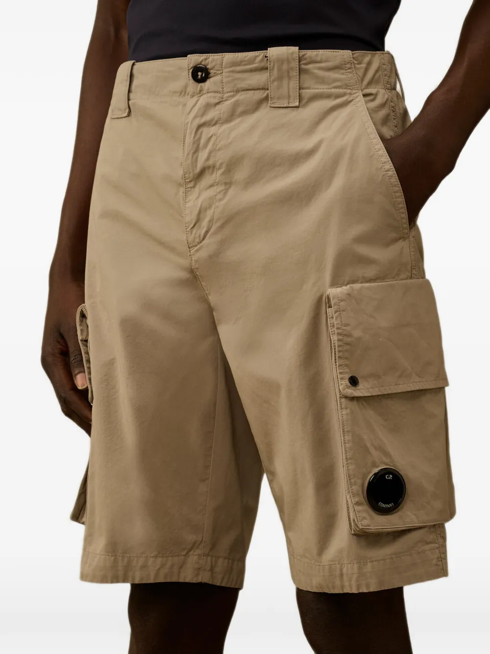C.P. Company Gabardine Lens katoenen-cargo shorts Beige