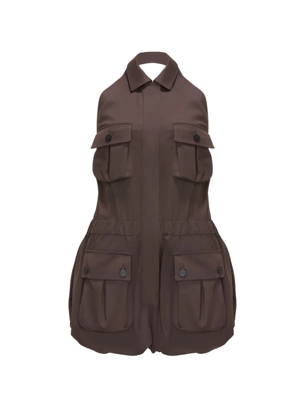 The Mannei collared jumpsuit - Marrone