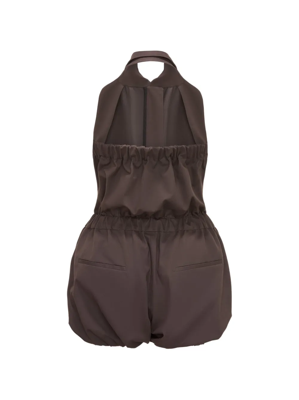  The Mannei Collared Jumpsuit - Brown 