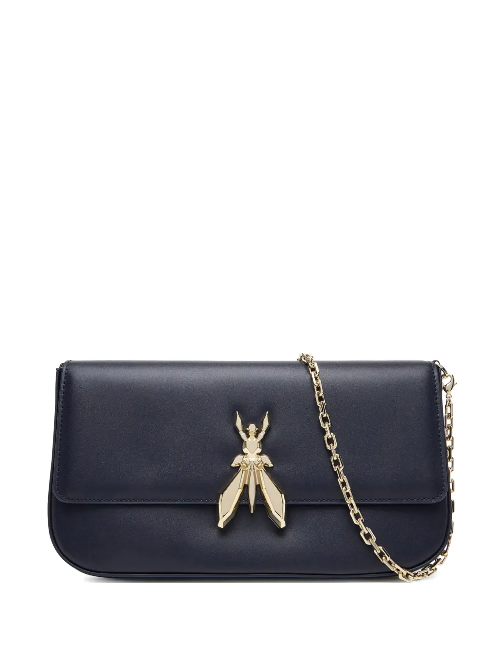 Patrizia Pepe Fly leather clutch bag - Blu