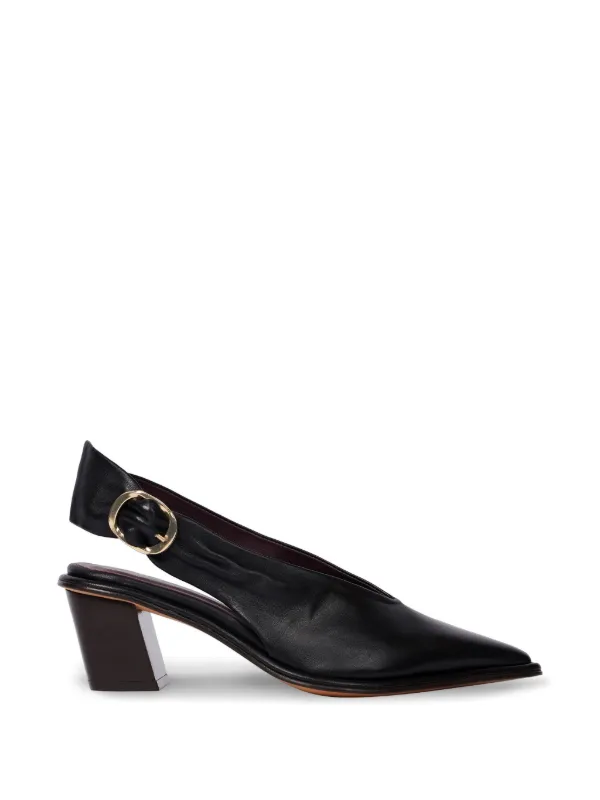 Paul Smith Clareen' Leather Sling-back Heels in Black
