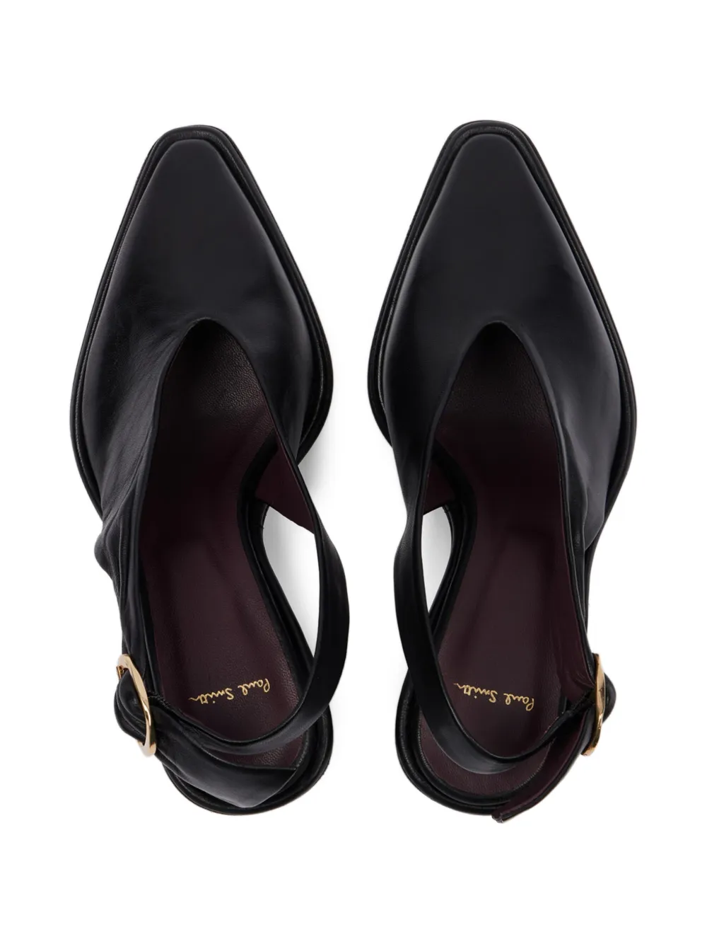 Paul Smith Clareen' Leather Sling-back Heels in Black, view 3