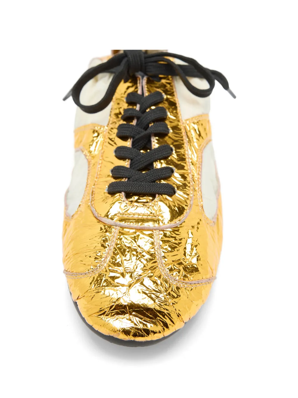 Proenza Schouler gold-tone crinkle soft-track lace-up sneakers Goud