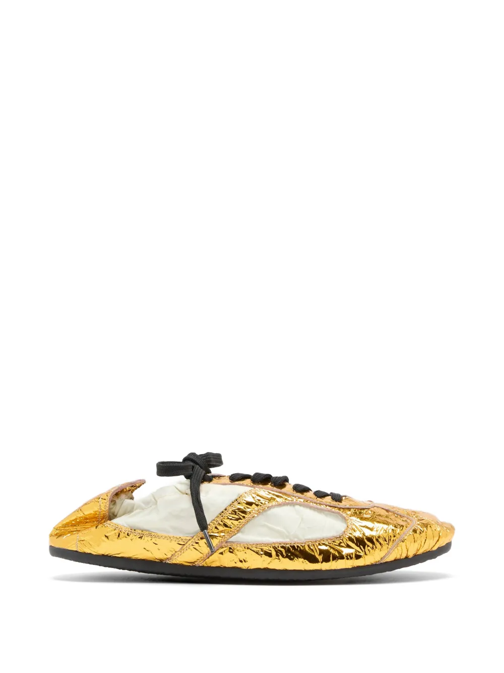 Proenza Schouler gold-tone crinkle soft-track lace-up sneakers Goud