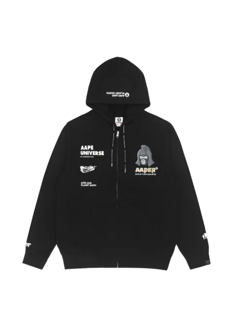 AAPE BY *A BATHING APE® graphic-print zip-up hoodie