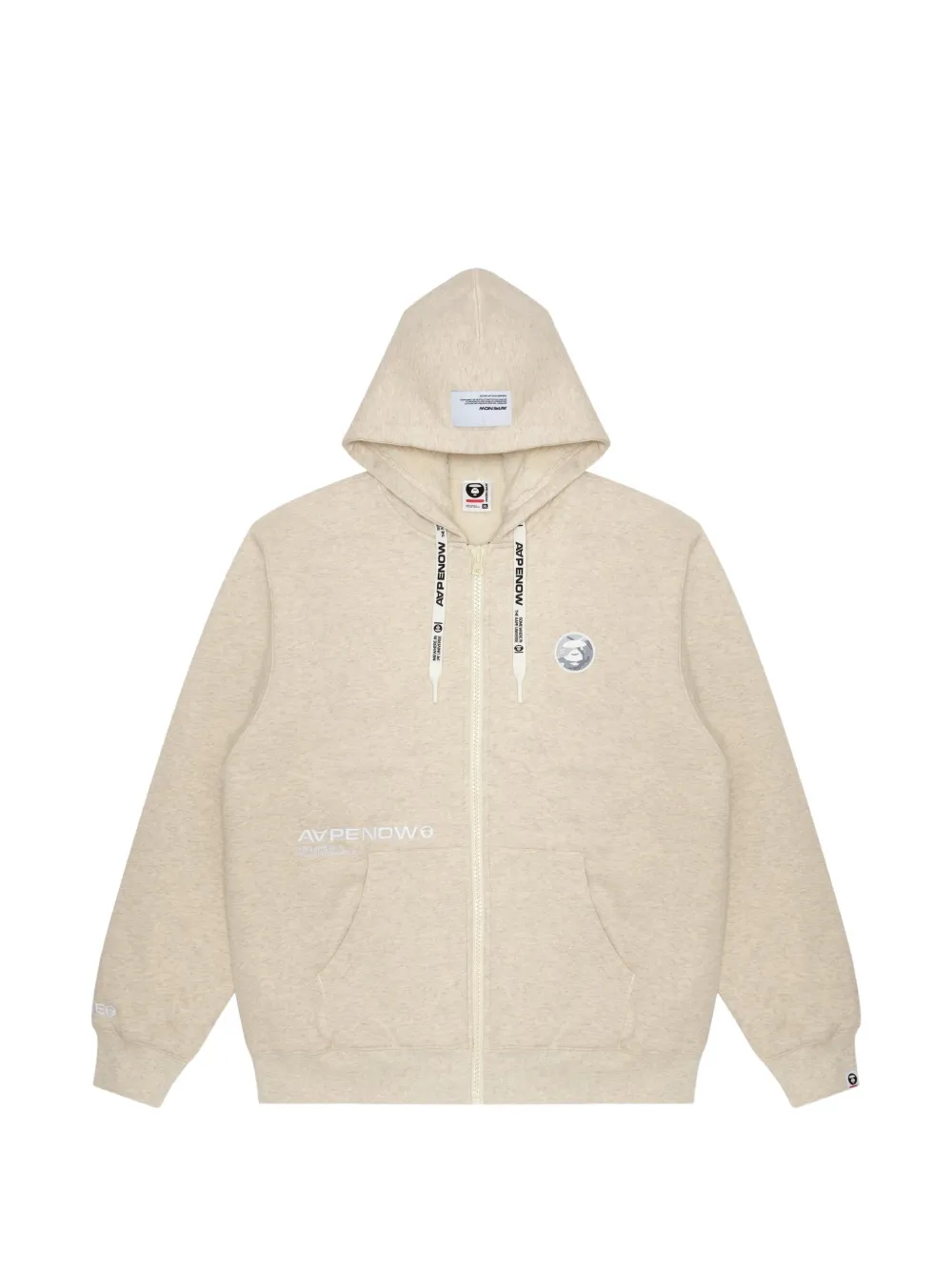 AAPE BY *A BATHING APE® logo-patch zip-up hoodie
