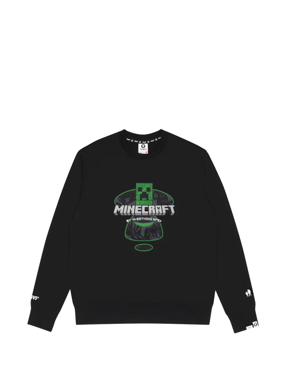 AAPE BY *A BATHING APE® x Minecraft logo-print sweatshirt