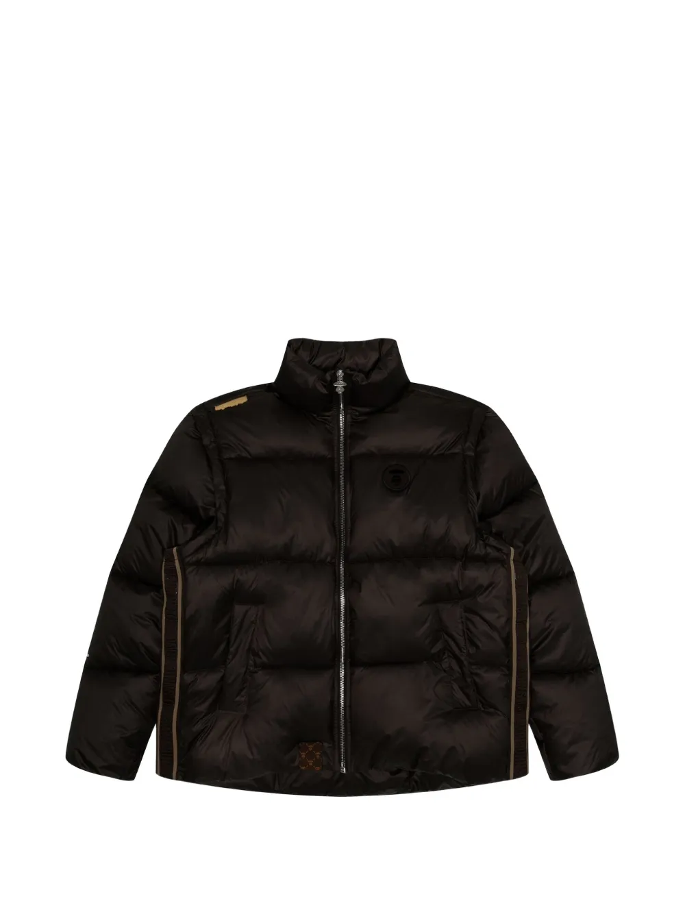 AAPE BY *A BATHING APE® Moonface-patch reversible puffer jacket - Brown