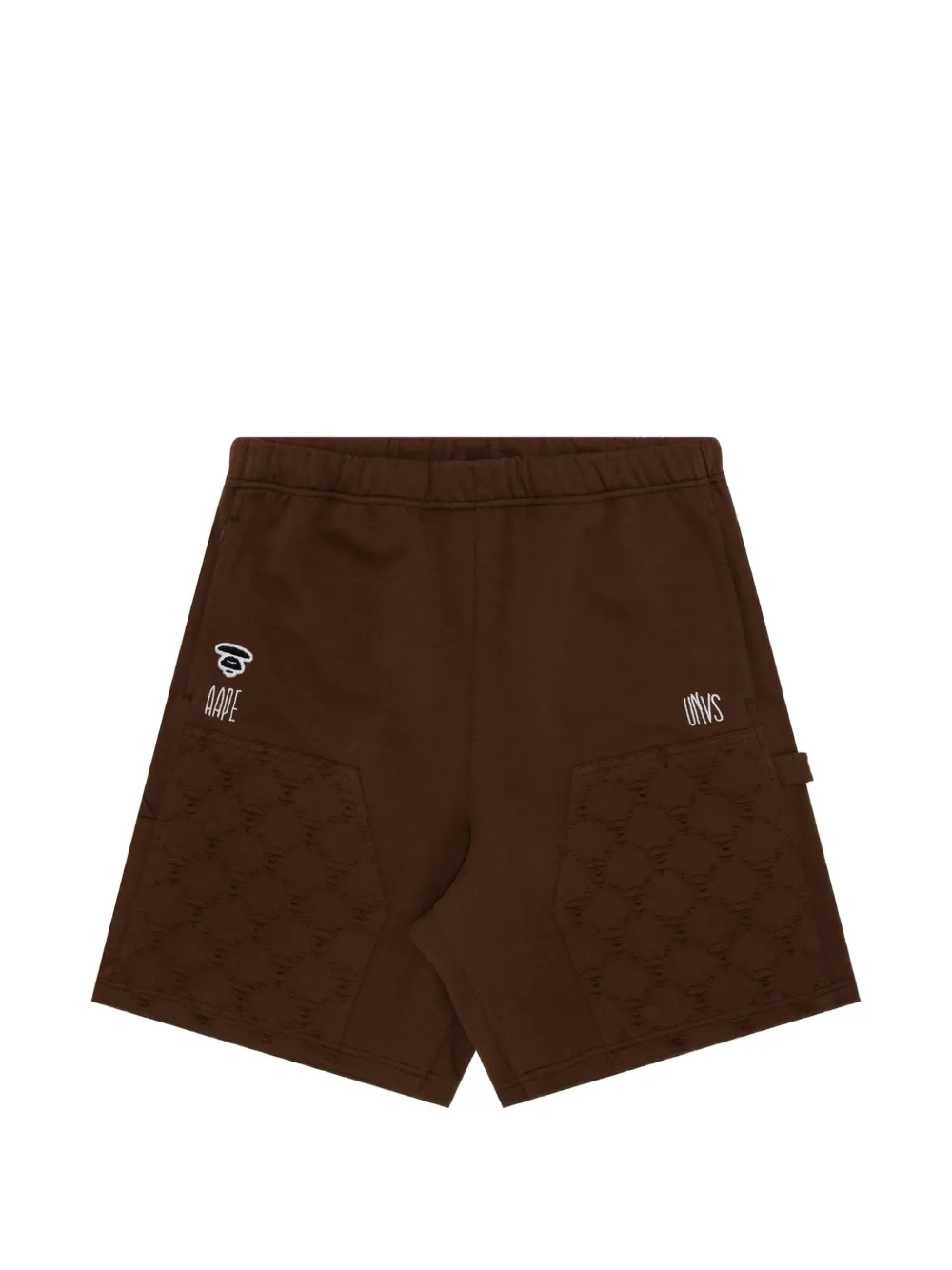 AAPE BY *A BATHING APE® moonface logo cargo shorts - Brown