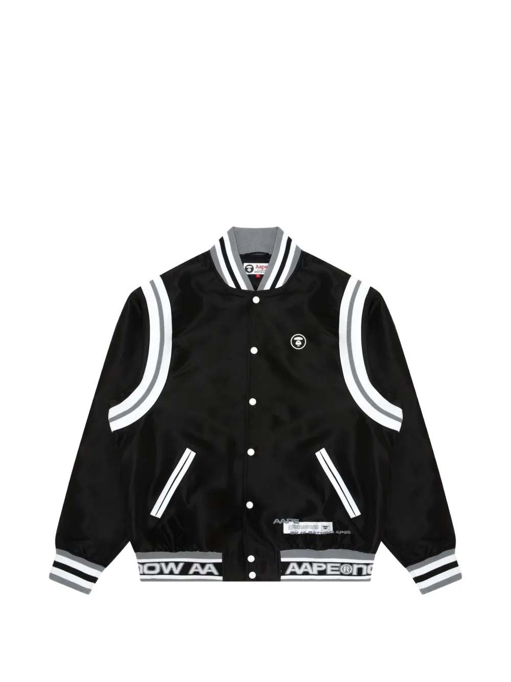 AAPE BY *A BATHING APE® Moonface contrasting-stripes bomber jacket