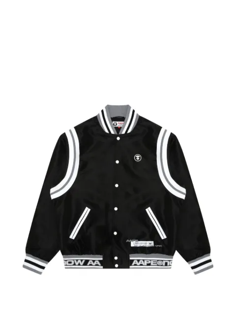 AAPE BY *A BATHING APE® Moonface contrasting-stripes bomber jacket