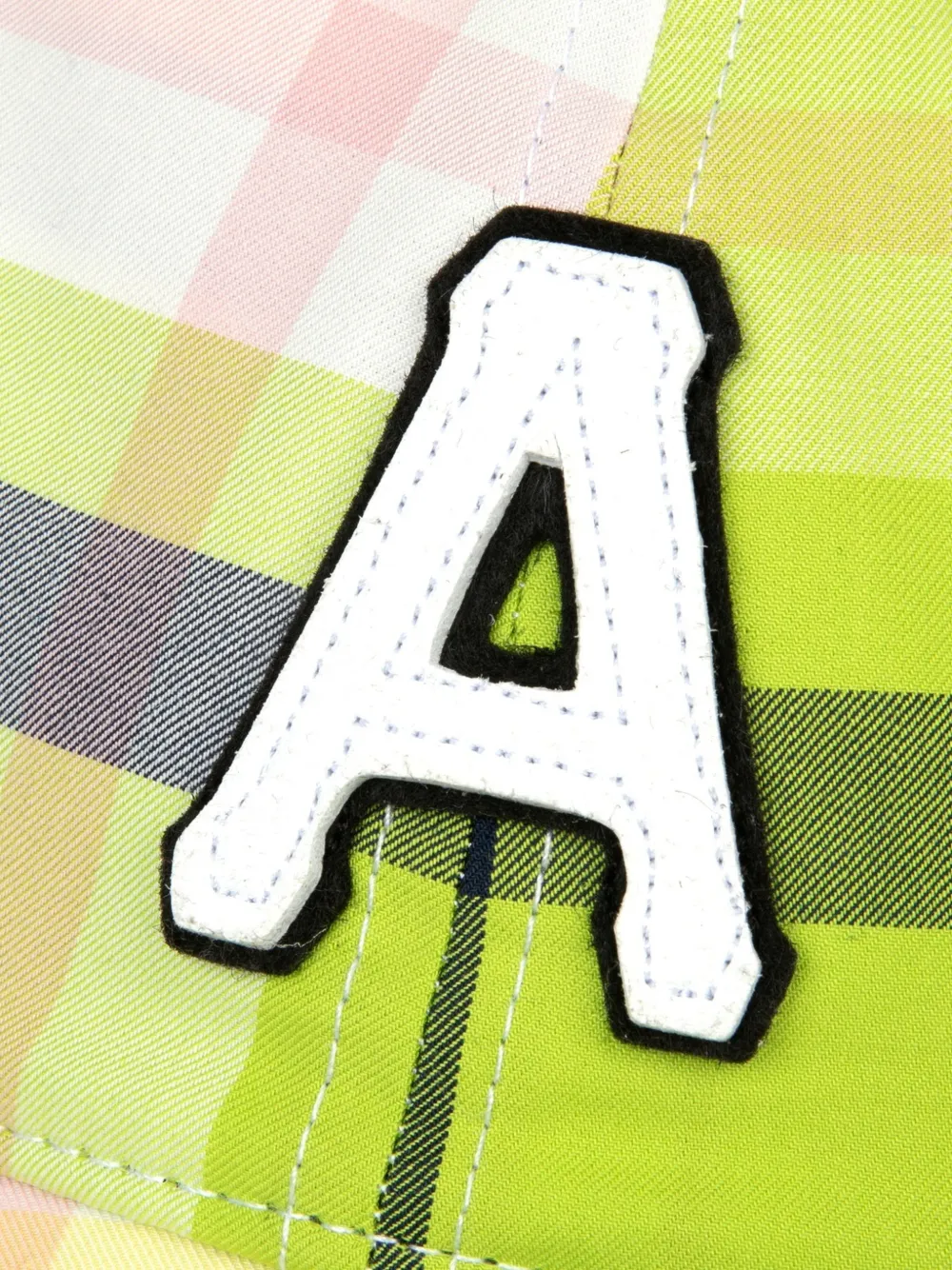Aape By A Bathing Ape Checked-pattern Logo-patch Cap In Green