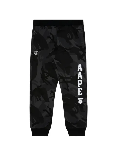 AAPE BY *A BATHING APE® Moonface-patch camo track pants