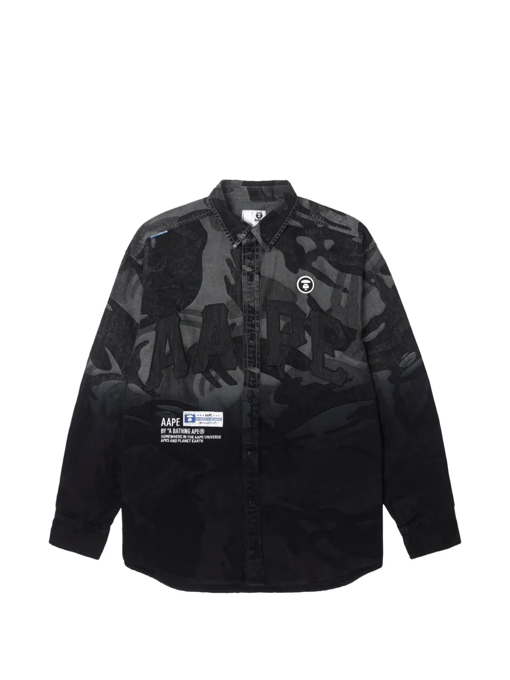 AAPE BY *A BATHING APE® Moonface gradient camouflage shirt · XL
