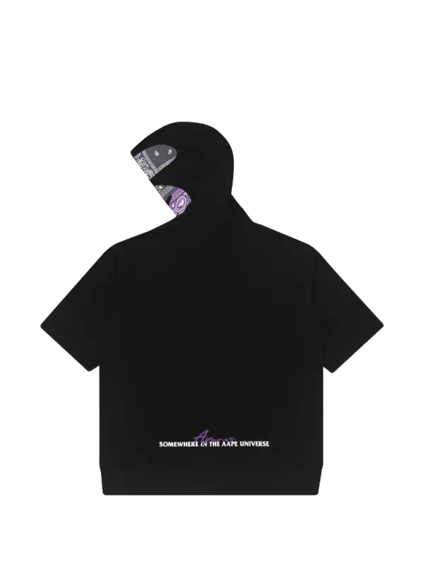 AAPE BY *A BATHING APE® half-zip short-sleeved Hoodie | Black