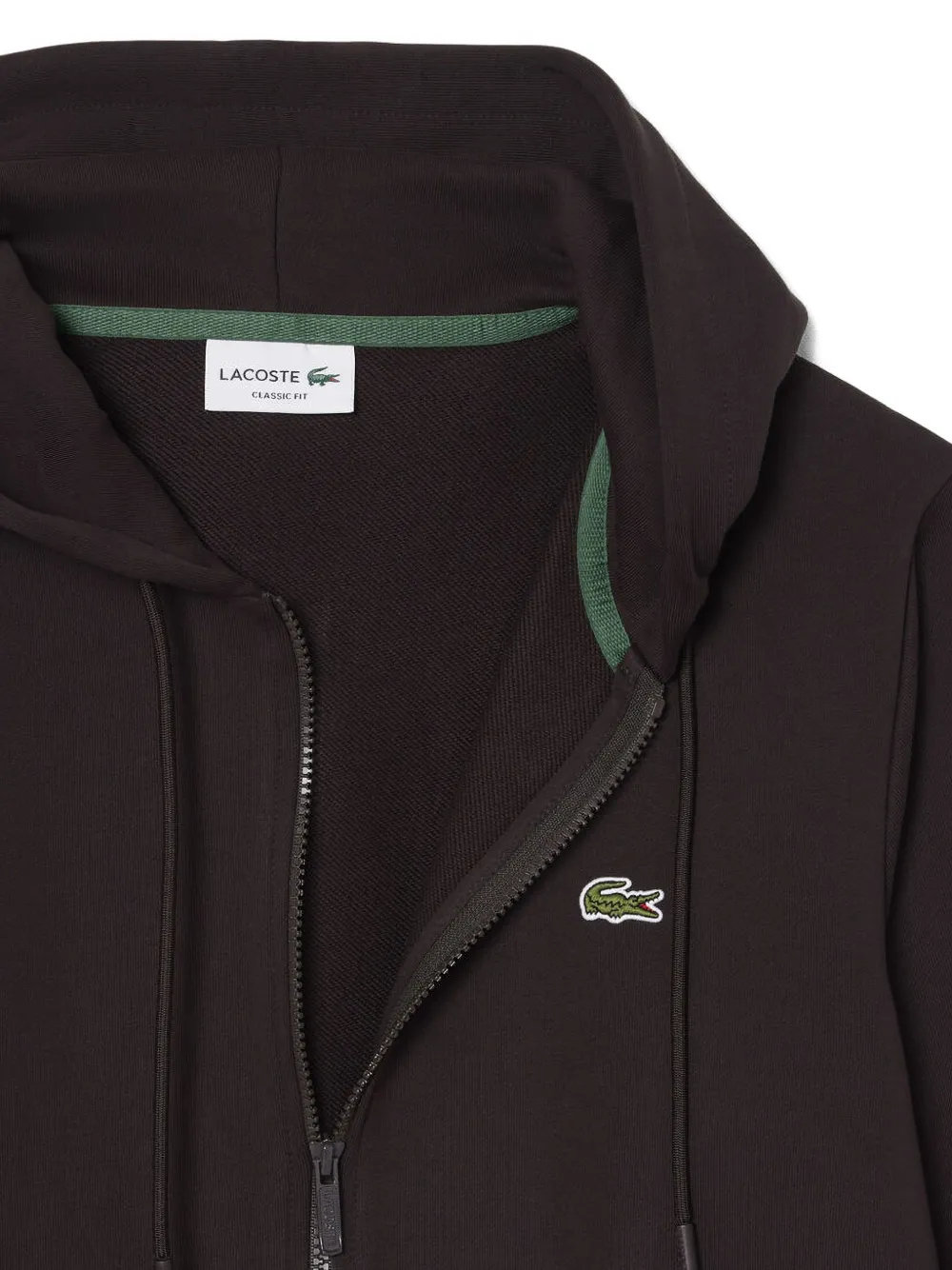 Lacoste Hoodie met rits Bruin